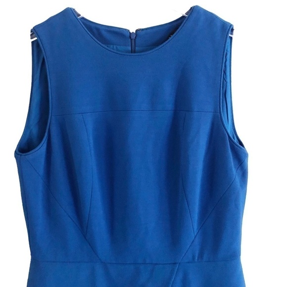 Tibi Blue Sleeveless Peplum Sheath Dress Size 8 - Picture 2 of 9